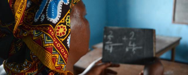 A woman is learning Arithmetic for the first time of her life, during a literacy lesson at the Women’s Home in Bria. Credit: Aurélie Godet, Oxfam A woman is learning Arithmetic for the first time of her life, during a literacy lesson at the Women’s Home in Bria. Credit: Aurélie Godet, Oxfam