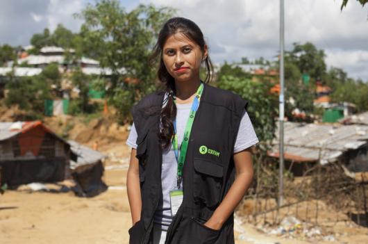 Portrait of Iffat Tahimd Fatema, at the Rohingya refugee camps in Cox's Bazar, Bangladesh. Portrait of Iffat Tahimd Fatema, at the Rohingya refugee camps in Cox's Bazar, Bangladesh.