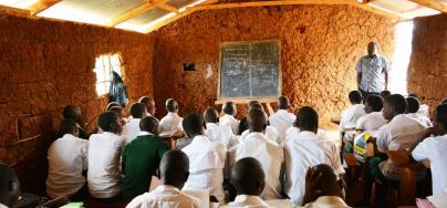 Secondary students take their lessons at a PPP school in western Uganda. Credit: Initiative for Economic and Social Rights (ISER).